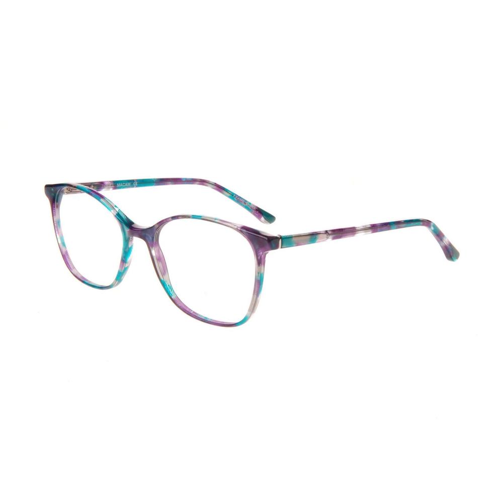 NEW Thin & Light QUILL Teal & Purple MACAW Eyeglasses 53/17/140 with Case